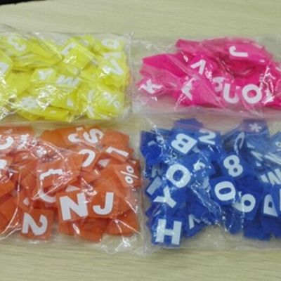 Impressão personalizada letras do alfabeto gancho de nylon