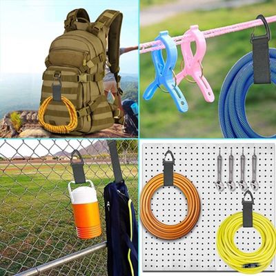 Heavy Duty Storage Straps with Triangular Buckle to Hang on Walls for Cables